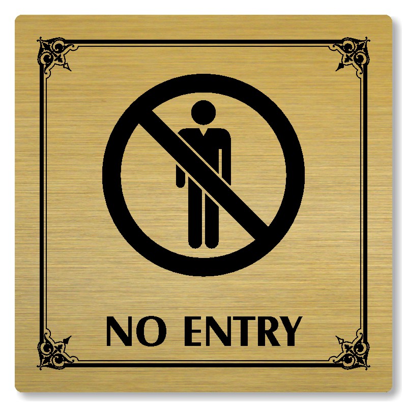 No entry, 100x100mm, zlatá, Nebraska